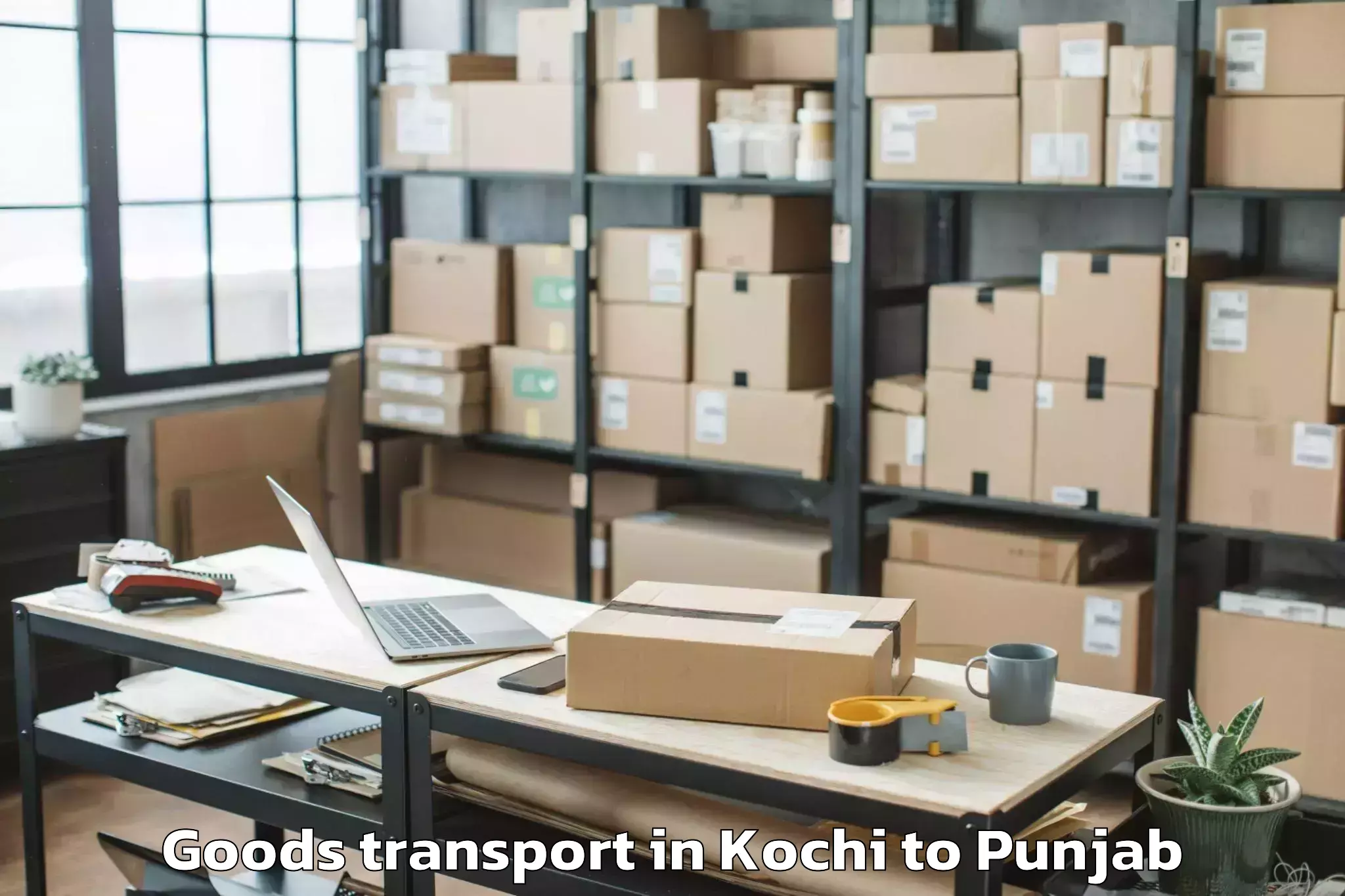 Book Kochi to Garhshankar Goods Transport Online